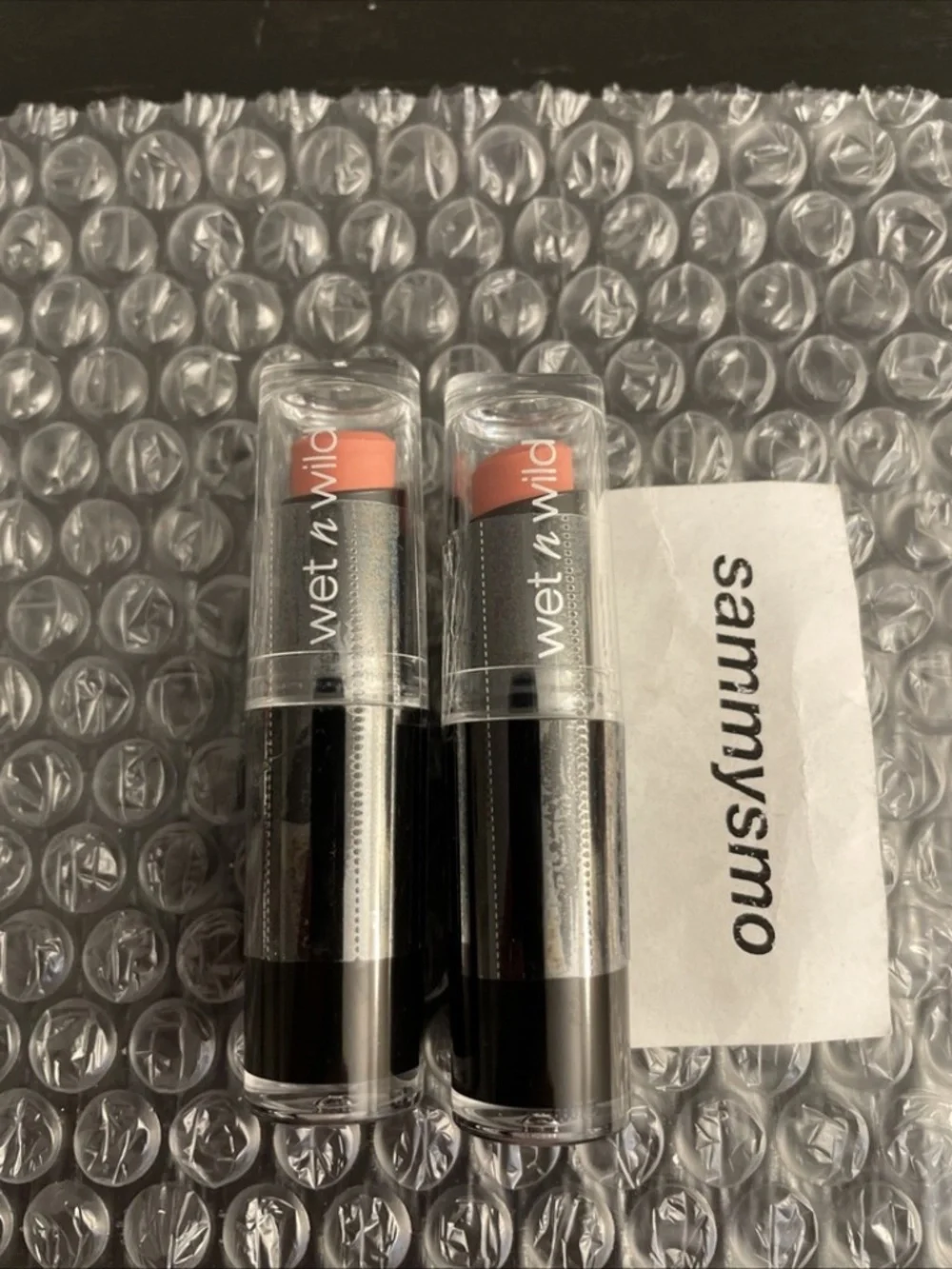 WET N WILD Lipstick 903C JUST PEACHY Sealed, x2 DISCONTINUED